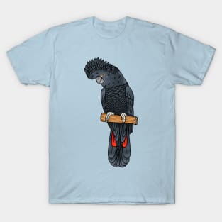 Red-tailed black cockatoo bird cartoon T-Shirt